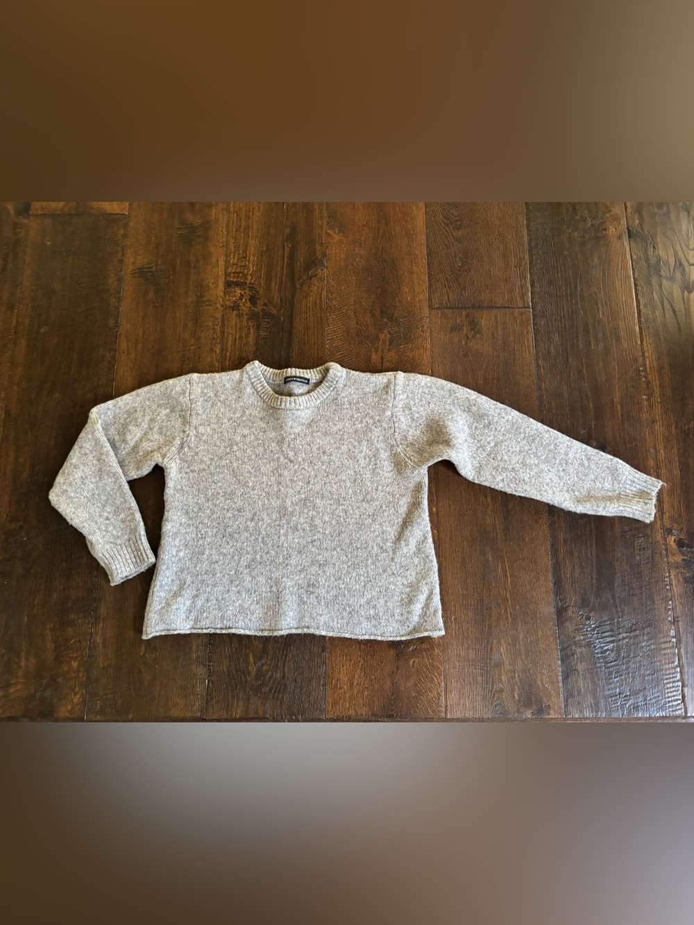 Brandy Melville crop gray long sleeve knit sweater wool blend small